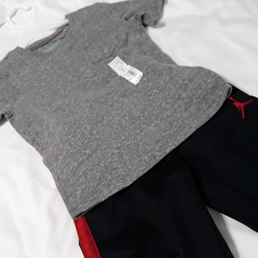 Jumping Bean Shirt NWT & Jordan Pants 3T